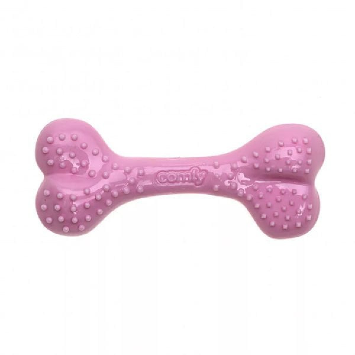 Aquael Comfy Toy Kemik Şeklinde Çilek Aromalı Köpek Oyuncağı Pembe 16.5 Cm