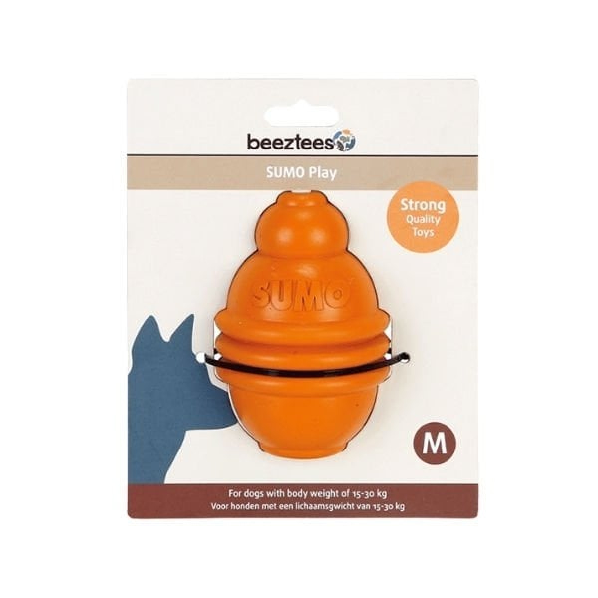 Beeztees Sumo Ödül Hazneli Kauçuk Köpek Oyuncağı Medium Turuncu 12 Cm