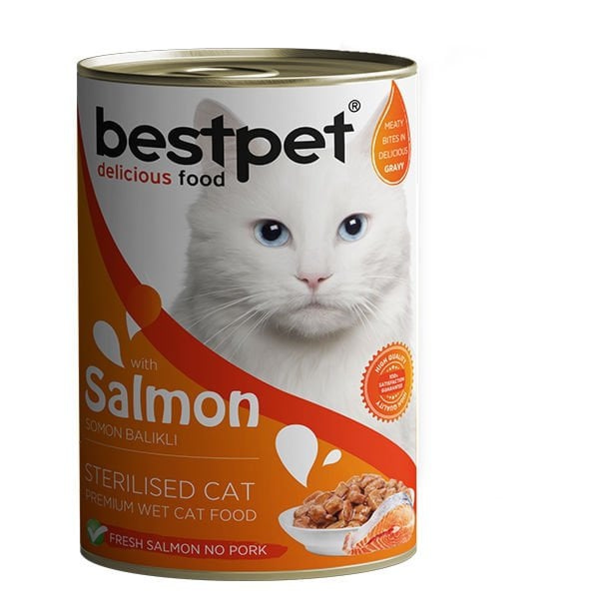Bestpet Sterilised Somonlu Kısırlaştırılmış Konserve Kedi Maması 400 Gr