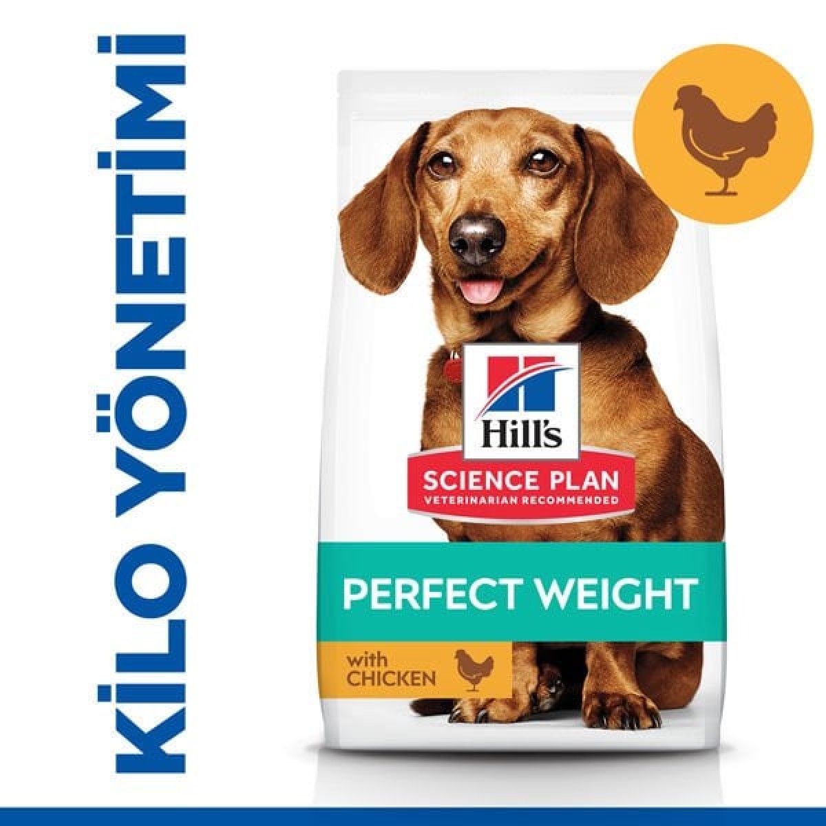 Hills Adult Perfect Weight Mini Tavuklu Küçük Irk Yetişkin Köpek Maması 1.5 Kg