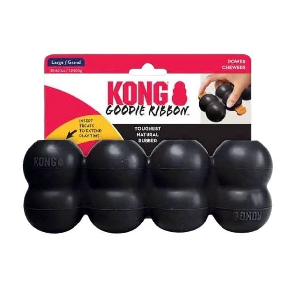 Kong Goodie Ribbon Çoklu Top Şeklinde Köpek Oyuncağı Medium Siyah