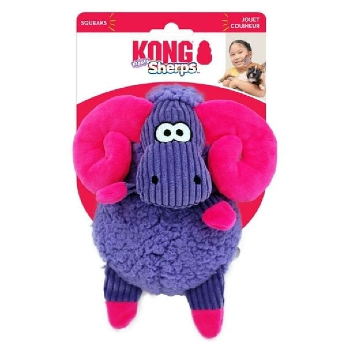 Kong Sherps Sevimli Hipopotam Şeklinde Peluş Köpek Oyuncağı Medium