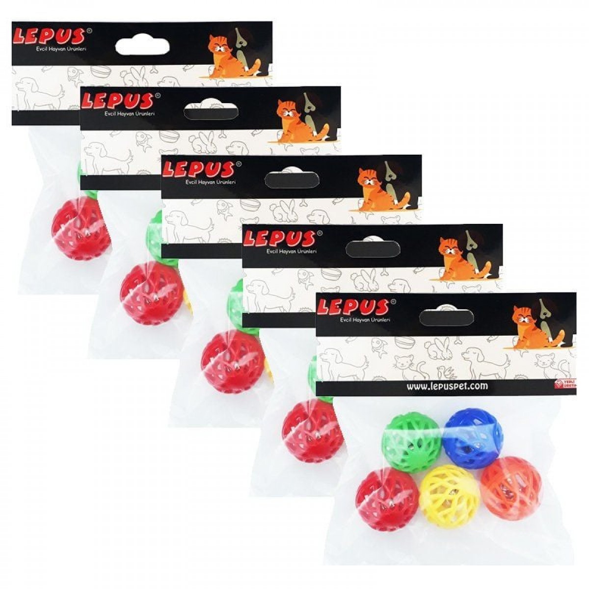 Lepus Zilli File Desenli Top Kedi Oyuncağı