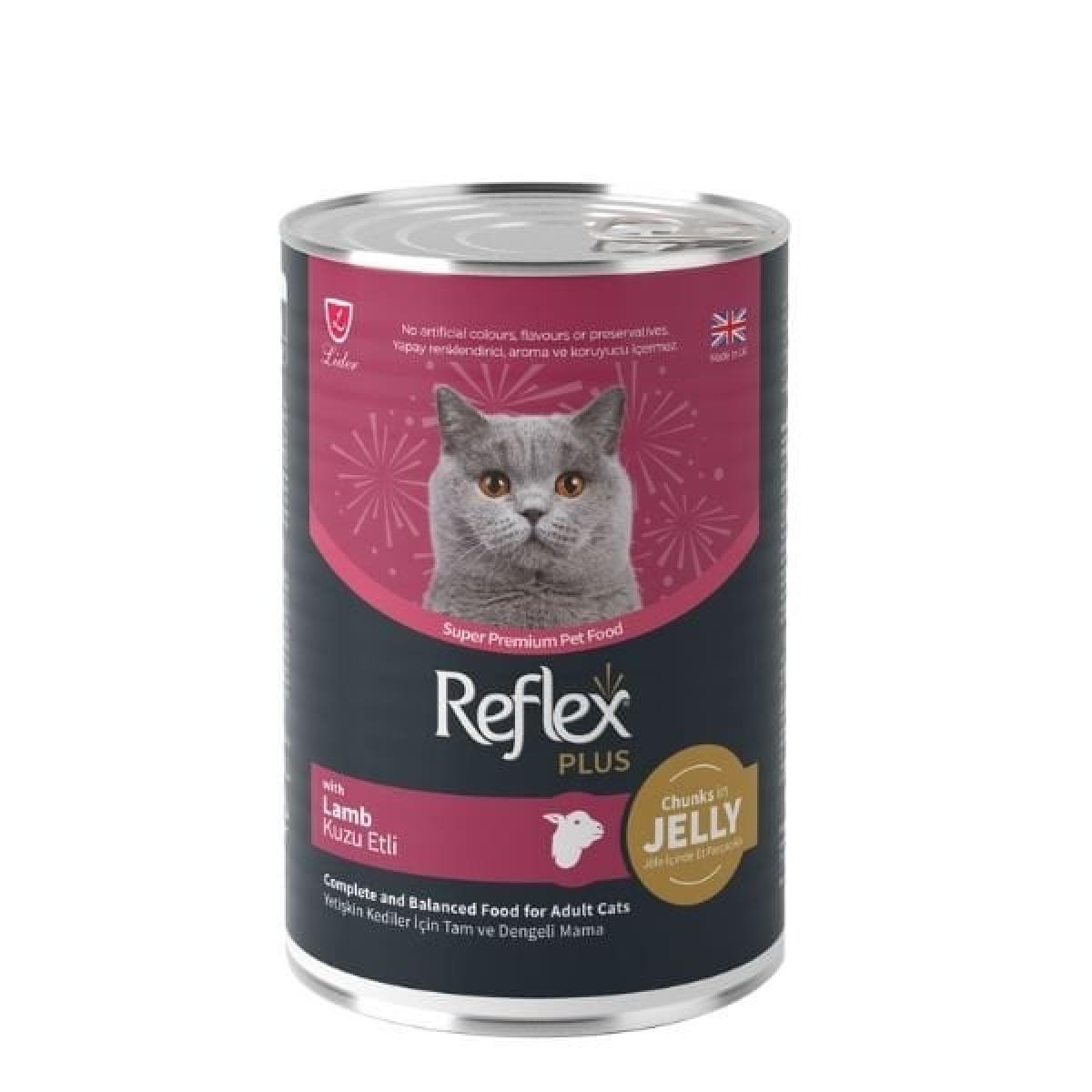 Reflex Plus Jöle İçinde Kuzu Etli Yetişkin Konserve Kedi Maması 400 Gr
