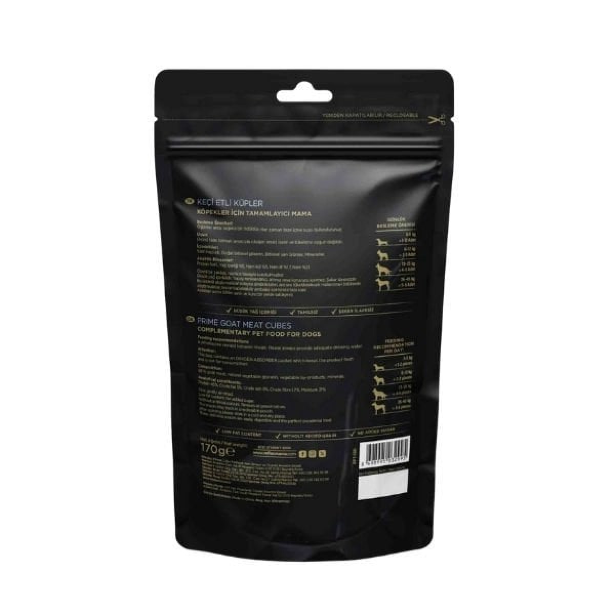 Reflex Snackies Natural Keçi Etli Küpler Tahılsız Köpek Ödül Maması 170 Gr