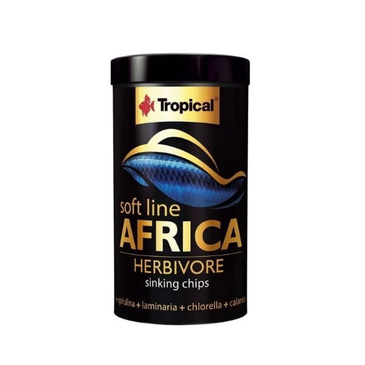 Tropical Softline Africa Herbivore Chips Otçul Afrika Balıkları için Yumuşak Taneli Balık Yemi Medium 250 Ml 130 Gr