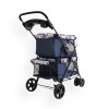 Zampa Twins Kedi ve Köpek Arabası Lacivert 51x85x100 Cm